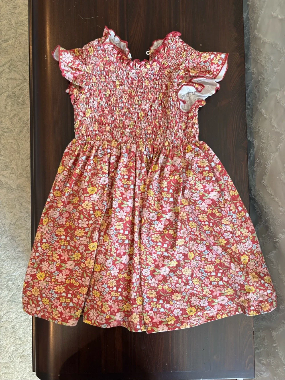 Smocked Pink Floral Sundress for Kids